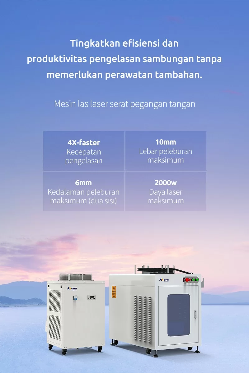 Mesin las laser serat pegangan tangan