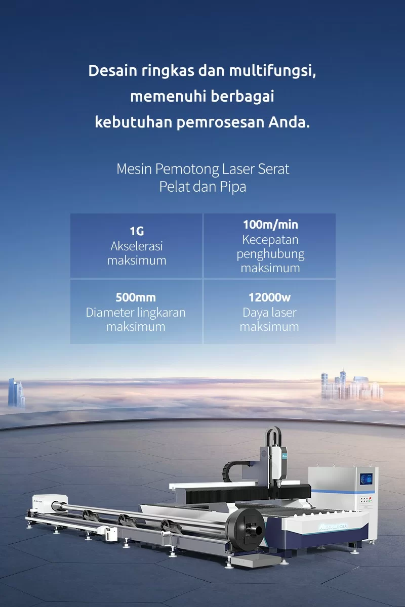 Mesin Pemotong Laser Serat Pelat dan Pipa