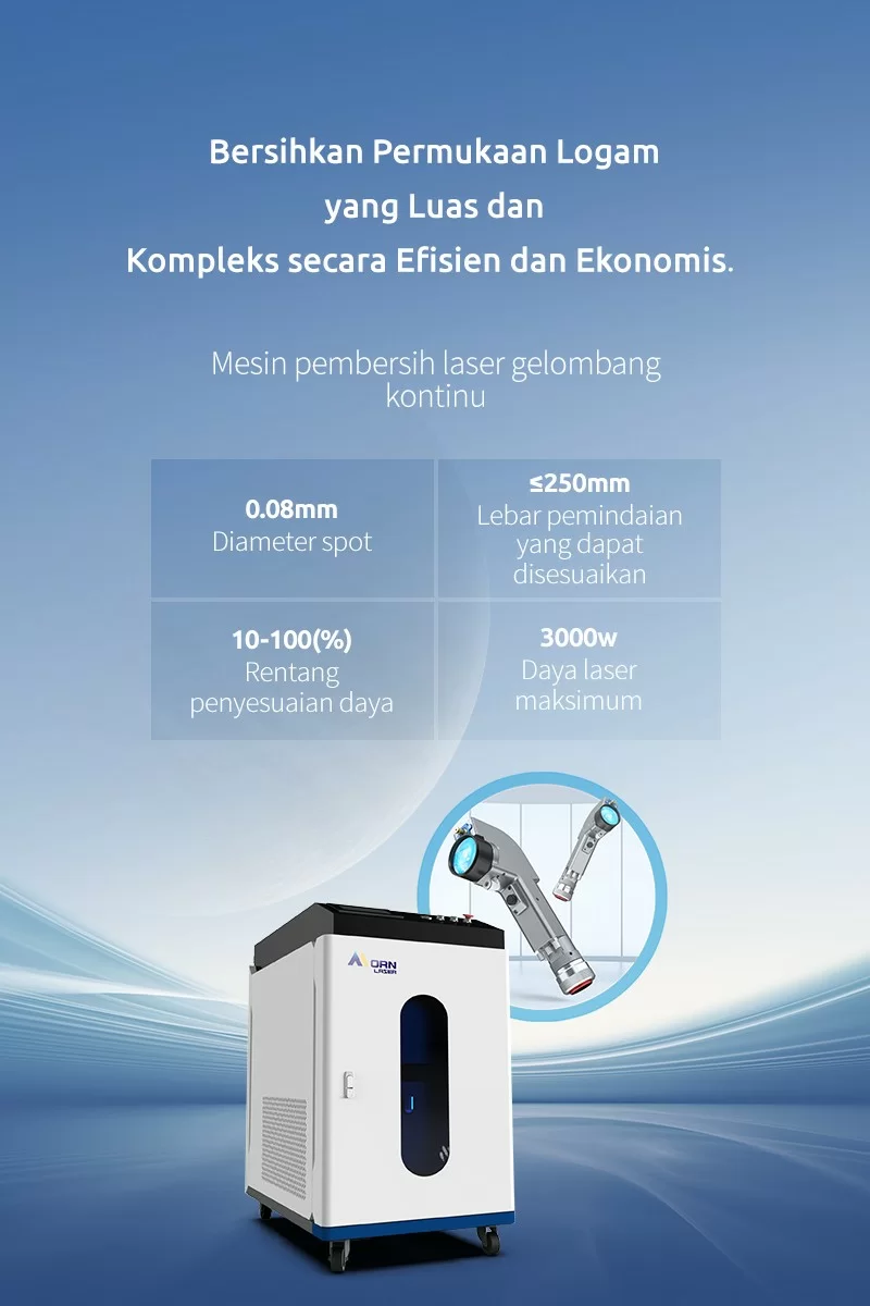Mesin pembersih laser gelombang kontinu