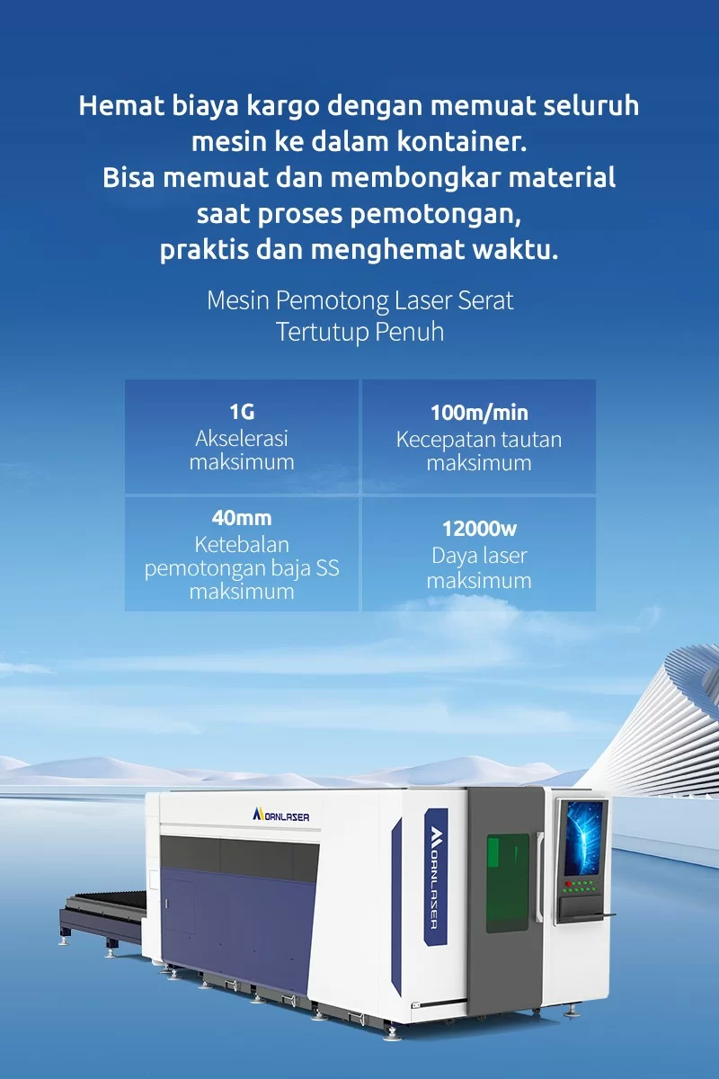 Mesin Pemotong Laser Serat Tertutup Penuh